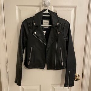 Abercrombie & Fitch Black Leather Jacket